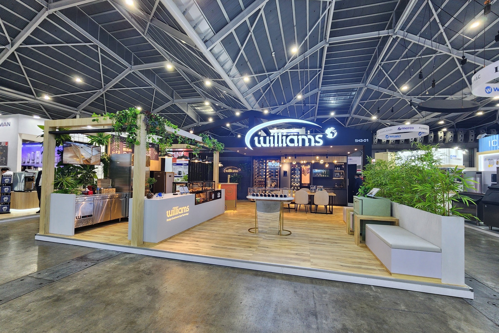 Tourism exhibition booth at a trade show